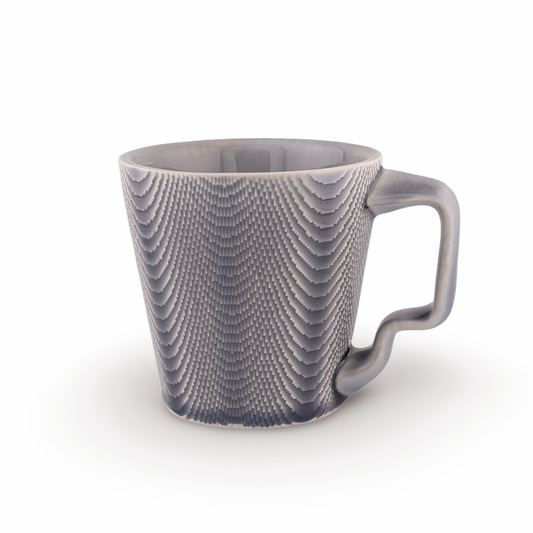 Amethyst Straight Mug with Tactile Texture and Wiggle Handle