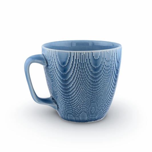 Curve Mug with Tactile Surface and Close Handle
