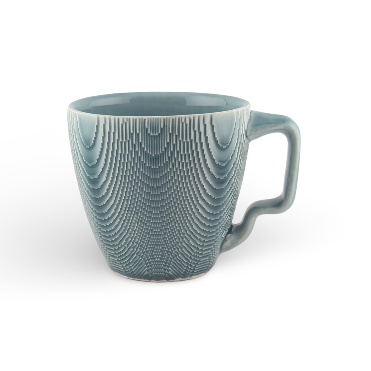 Curve Mug with Tactile Surface and Wiggle Handle